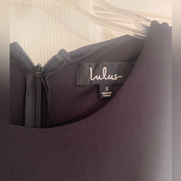 Lulu's Maxi Dress Black Cutout Mermaid Long Cocktail Formal Prom Evening Gown - Picture 6 of 7